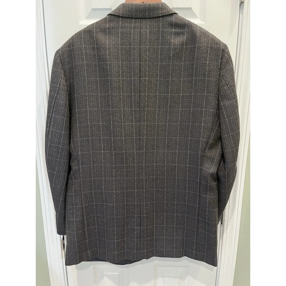 Vinceli Windsor Italian Lambswool 44R‎ Sport Coat Blazer Prince Of Wales Check